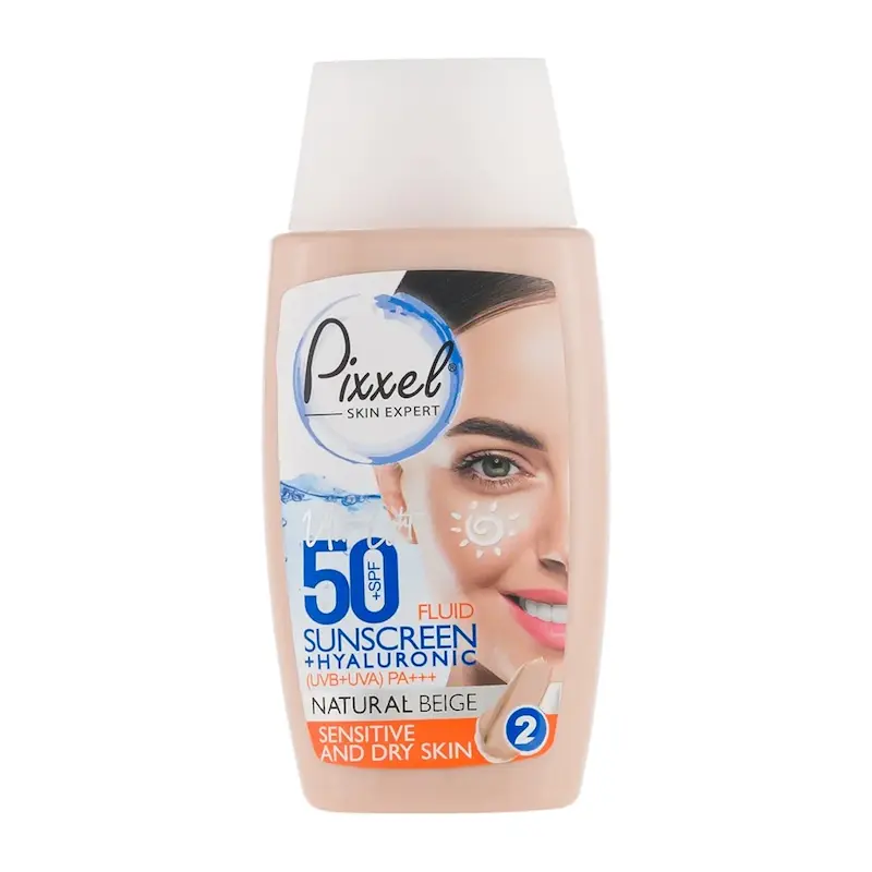 کرم ضد آفتاب رنگی پیکسل با SPF50 مناسب پوست خشک و حساس حجم 50 میلی لیتر