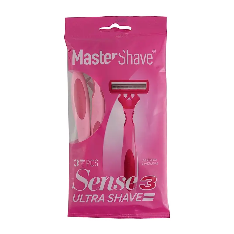 خودتراش زنانه 3 لبه مستر شیو مدل Sense 3 بسته 3 عددی