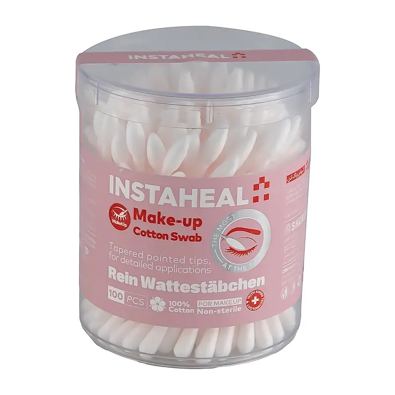 گوش پاک کن استوانه ای و آرایشی اینستاهیل بسته 100 عددی