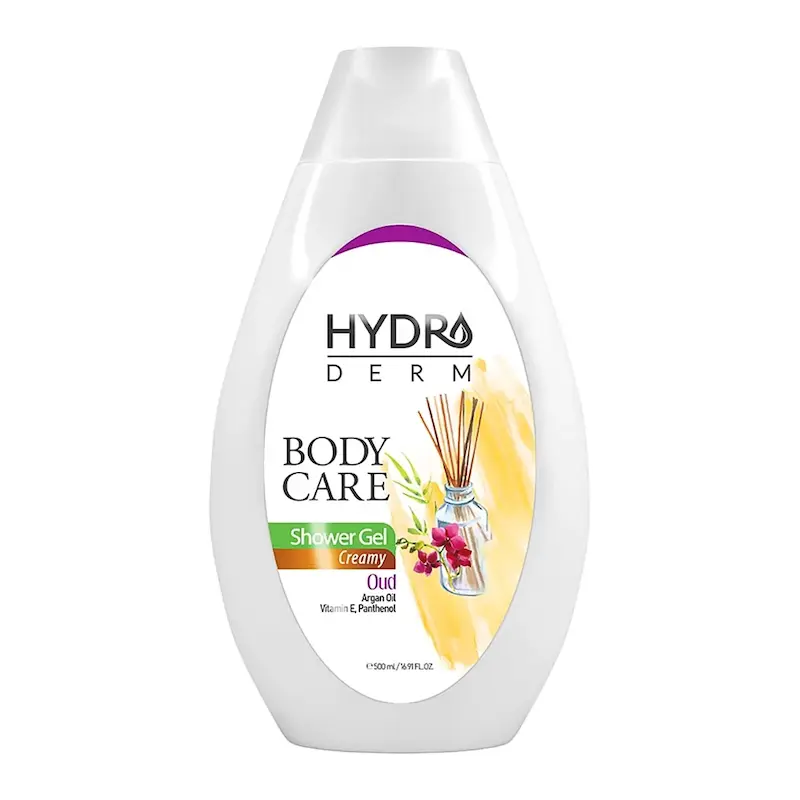 شامپو بدن کرمی هیدرودرم با رایحه عود و آرگان حجم 500 میلی لیتر