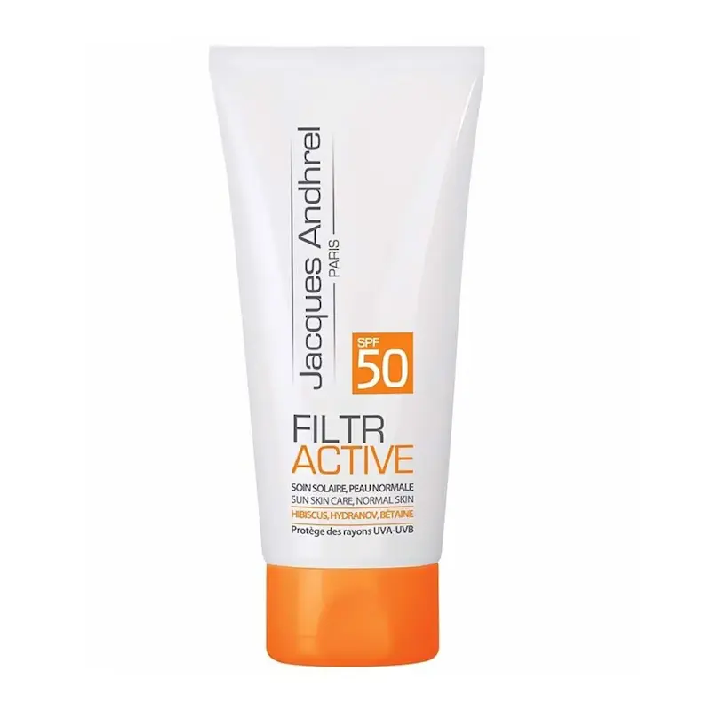 کرم ضد آفتاب بی رنگ ژاک آندرال پاریس با SPF50 مناسب پوست خشک و معمولی حجم 50 میلی لیتر