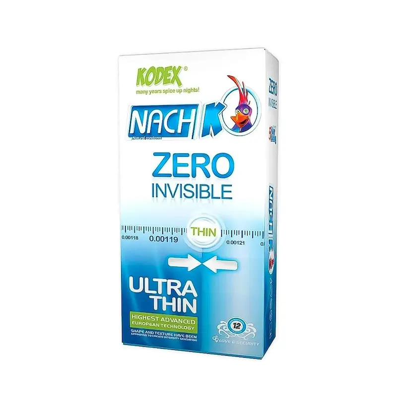 کاندوم 12 عددی بسیار نازک ناچ کدکس مدل Zero Invisible 