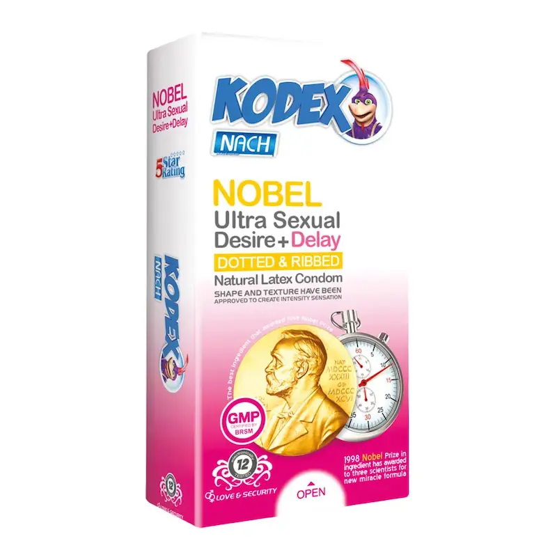 کاندوم 12 عددی تاخیری ناچ کدکس مدل Nobel Ultra sexual