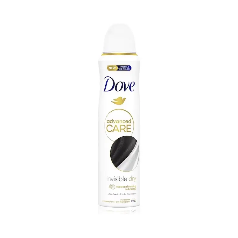 اسپری دئودورانت زنانه Invisible Dry داو مدل Clean Touch حجم 250 میلی لیتر (طرح جدید)