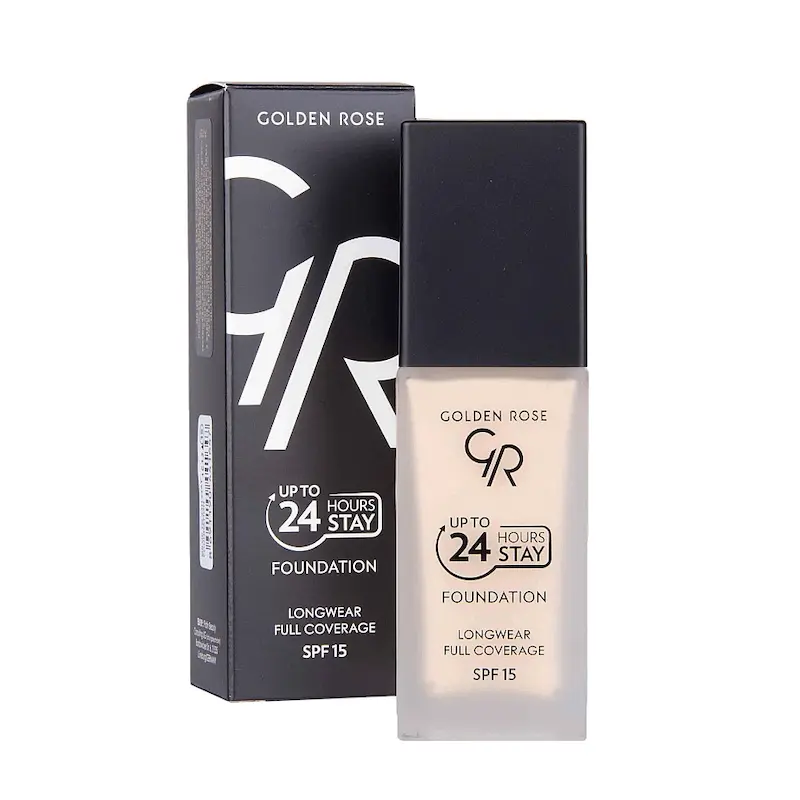 کرم پودر 24 ساعته فول کاور گلدن رز SPF15 (15 رنگ)