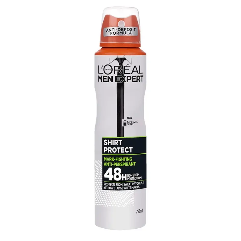 اسپری ضد تعریق سری Men Expert مدل Shirt Protect لورال حجم 250 میلی لیتر