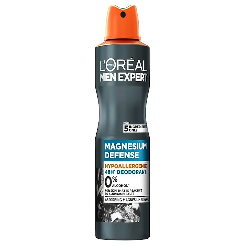 اسپری ضد تعریق سری Men Expert مدل Magnesium Defence لورال حجم 250 میلی لیتر