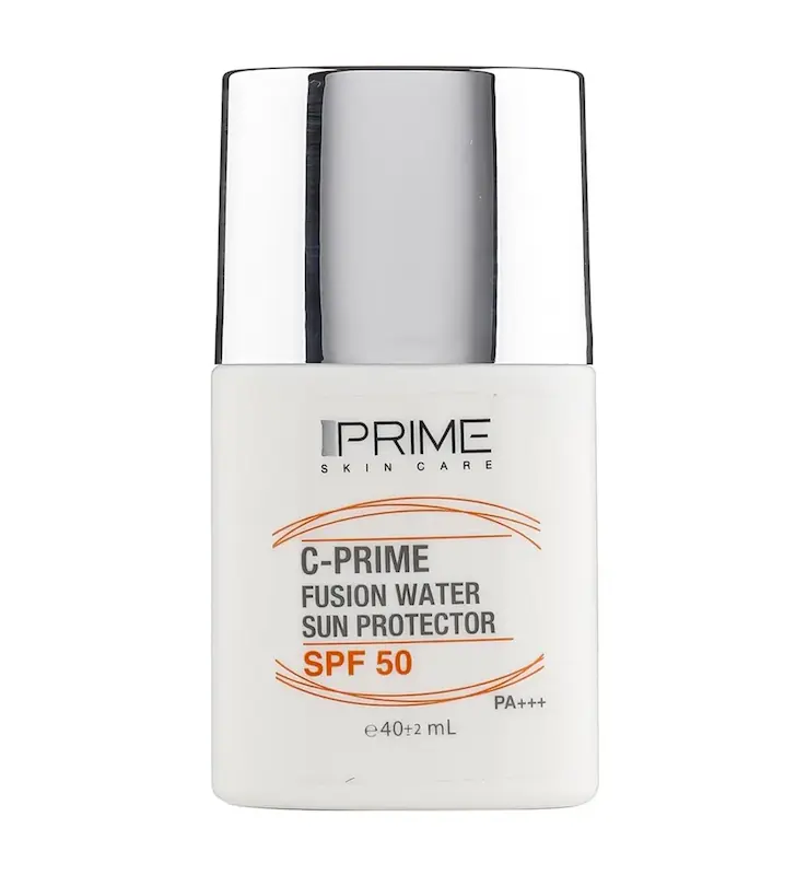 فلوئید ضد آفتاب پرایم مدل فیوژن واتر حاوی ویتامین سی با SPF50 حجم 40 میلی لیتر