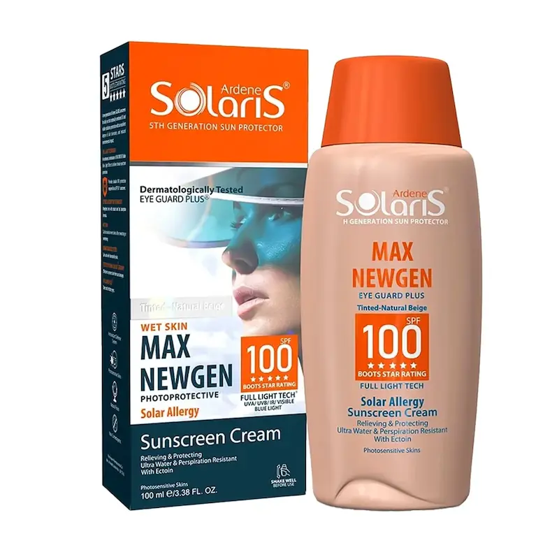 کرم ضد آفتابآردن سولاریس سری Max Newgen مناسب پوست های حساس به نور آفتاب حجم 100 میلی لیتر