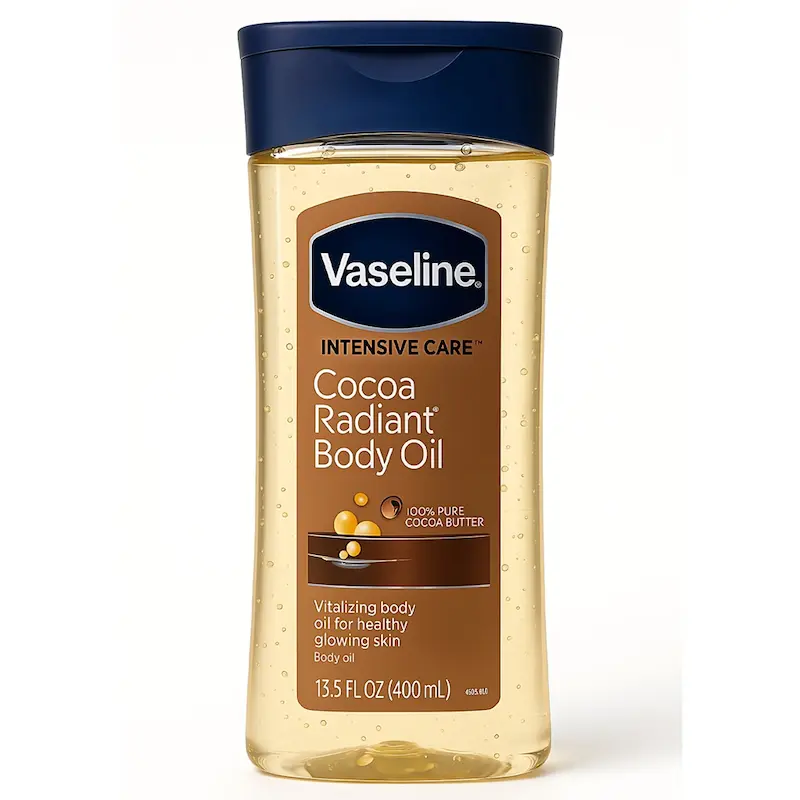 روغن بدن ژلی وازلین مدل Cocoa Radiant رایحه کاکائو حجم 200 میلی لیتر