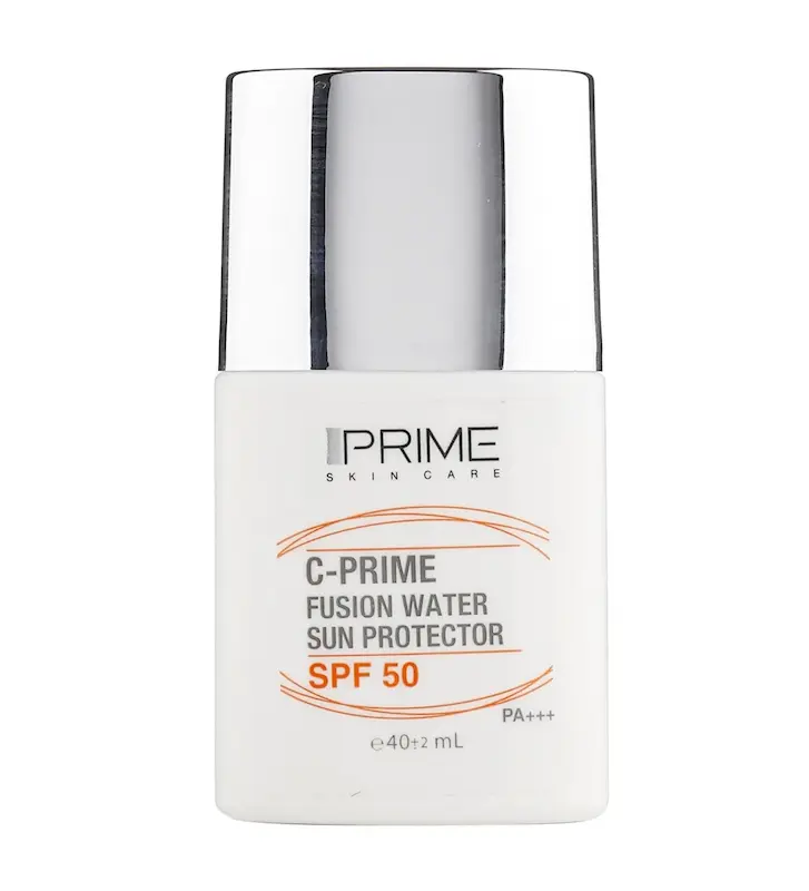فلوئید ضد آفتاب پرایم مدل فیوژن واتر حاوی ویتامین سی با SPF50 حجم 40 میلی لیتر