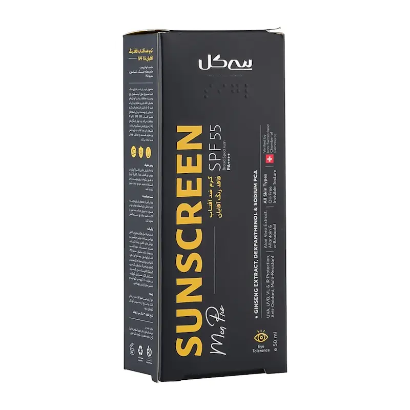 کرم ضد آفتاب بی رنگ سی گل با SPF55 مناسب آقایان حجم 50 میلی لیتر