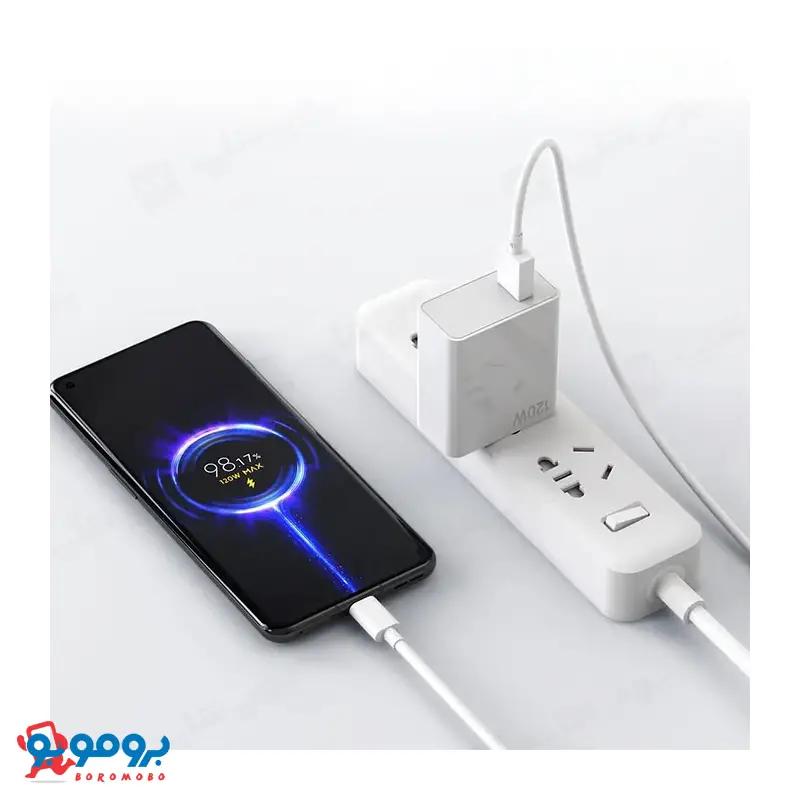 شارژر دیواری 120 وات شیائومی | دو پین به همراه کابل USB-C