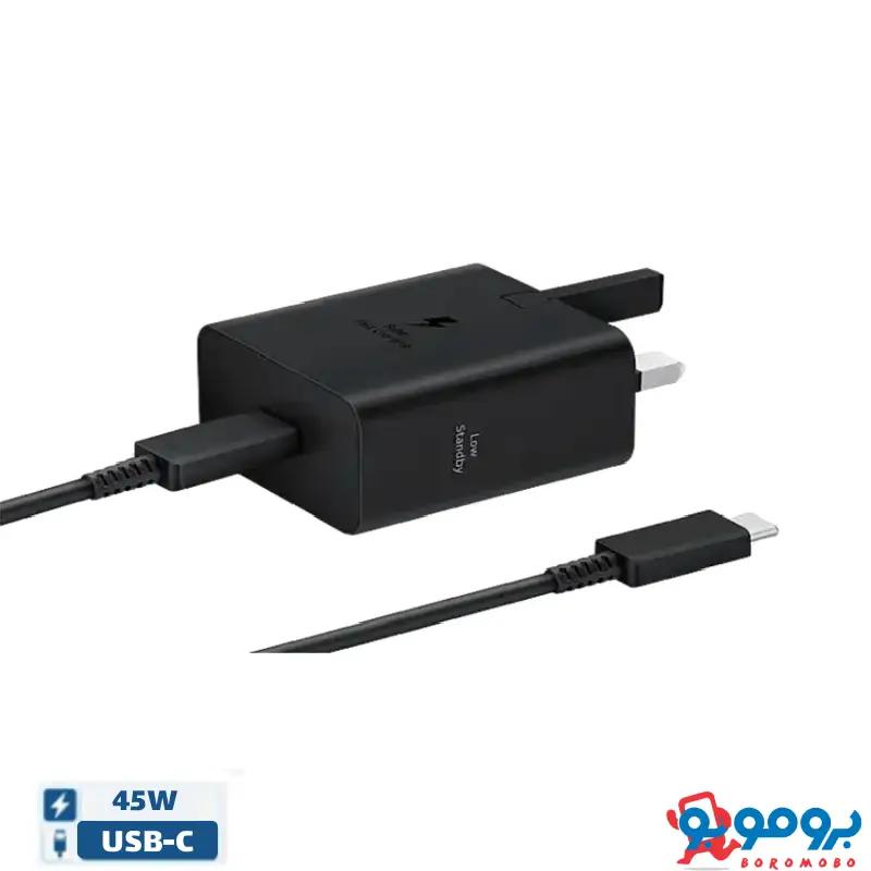 شارژر دیواری 45 وات سامسونگ مدل EP-T4511 Low Standby به همراه کابل 1.8 متری با گارانتی مادام العمر شرکتی