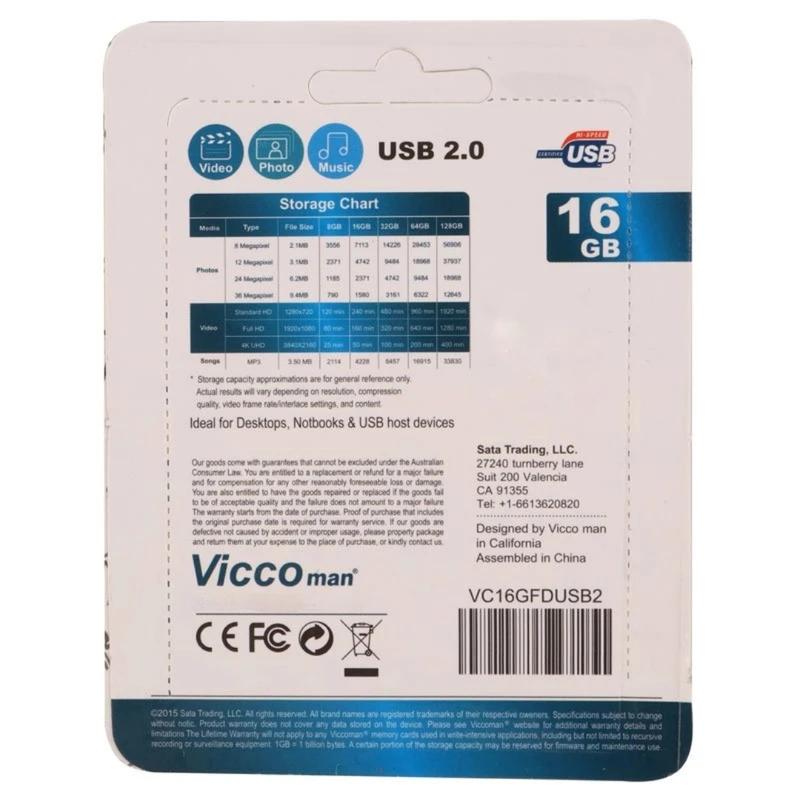 فلش مموری ویکومن 16 گیگابایت مدل VC244 | رابط USB ۲.۰ |  گارانتی 36 ماهه