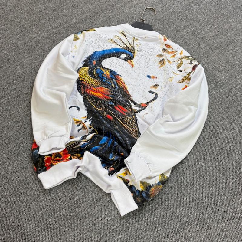 دورس طاووس نگین دار رنگ سفید