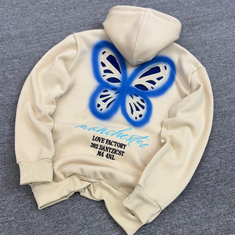 هودی پروانه کاستوم رنگ کرم