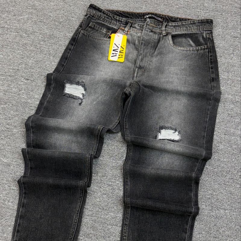 شلوار مام فیت سنگ شور زاپ دار کد4