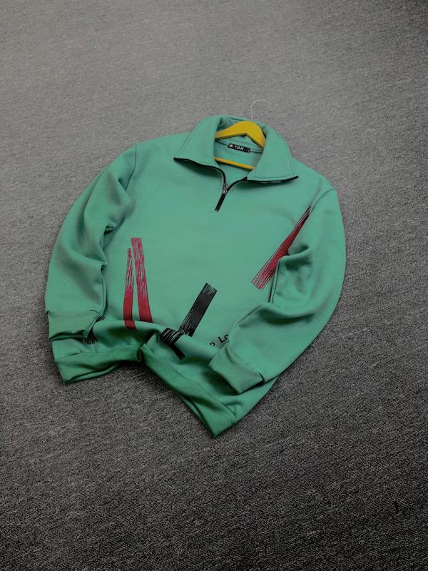 دورس نیم زیپ حروف رنگ سبز