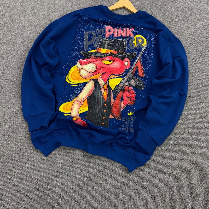 دورس پلنگ صورتی نگین دار رنگ ابی 