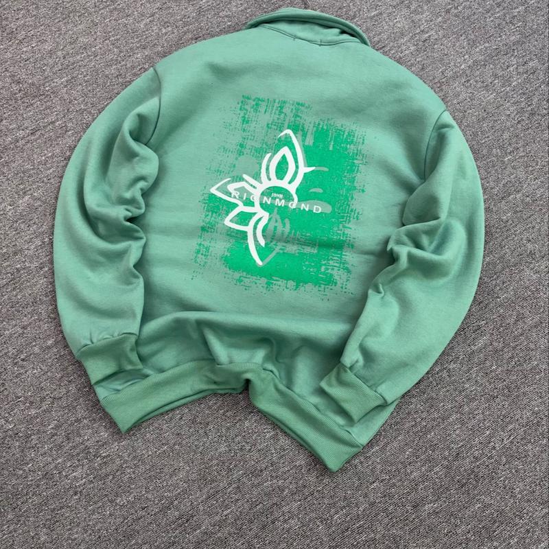 دورس نیم زیپ رنگ سبز طرح گل 