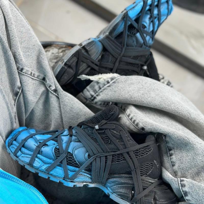 کتونی اسپایدر رنگ آبی مشکی