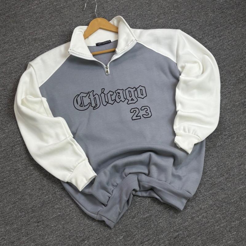 دورس نیم زیپ 23 رنگ طوسی