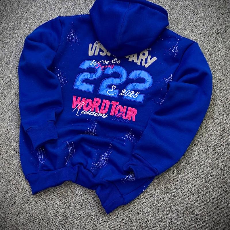 هودی گلدوزی 222 رنگ آبی