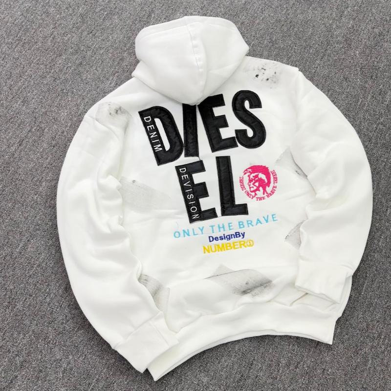 هودی گلدوزی دیزل رنگ سفید