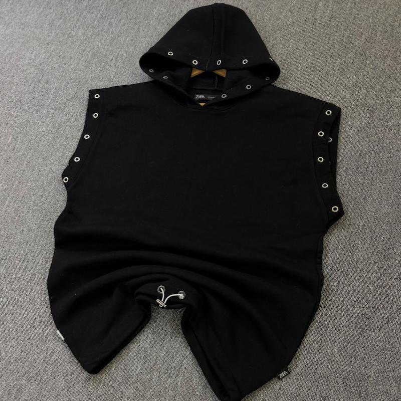 وست کلاه دار رنگ مشکی