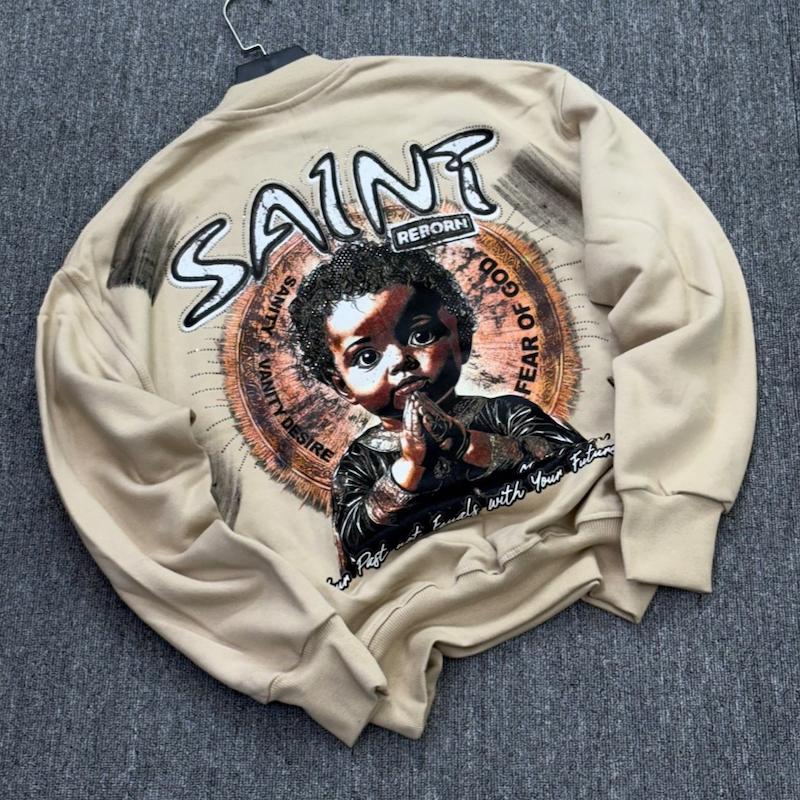 دورس بچه فرشته پشت نگین رنگ کرم