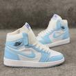 کتونی ساقدار رنگ آبی آسمانی
