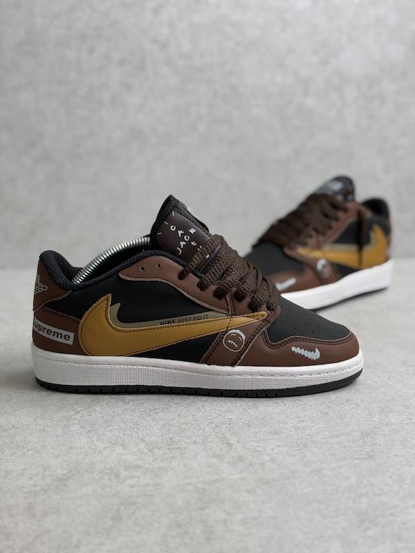 کتونی نایک ترویس رنگ مشکی موکا