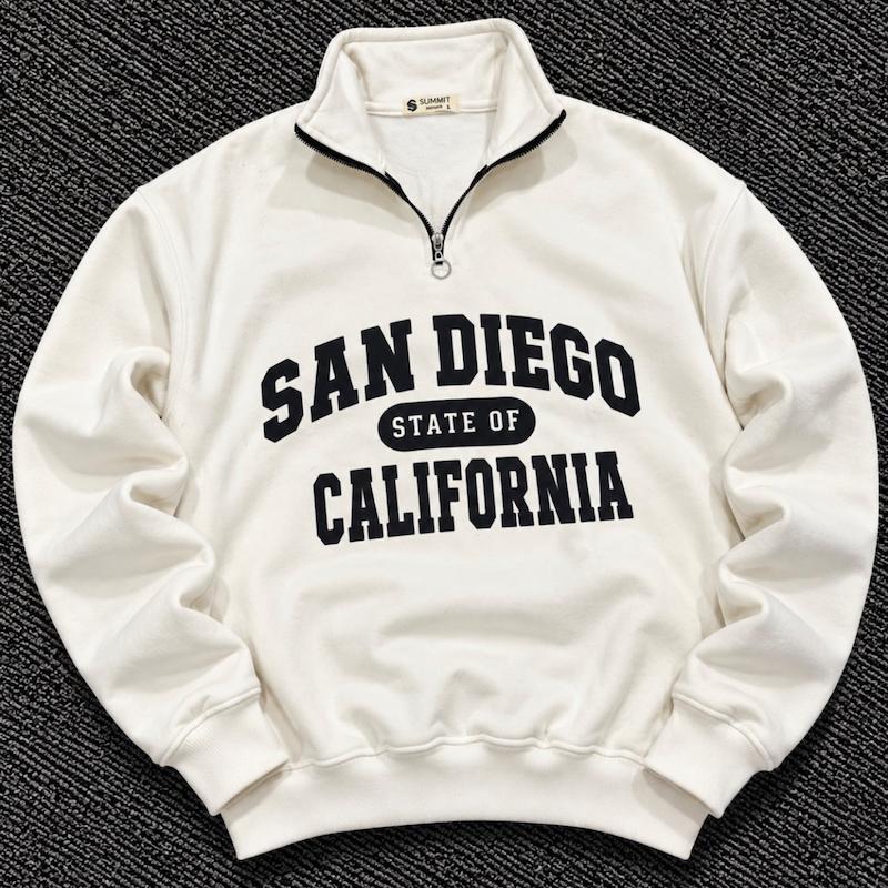 دورس نیم زیپ SANDIEGO رنگ سفید