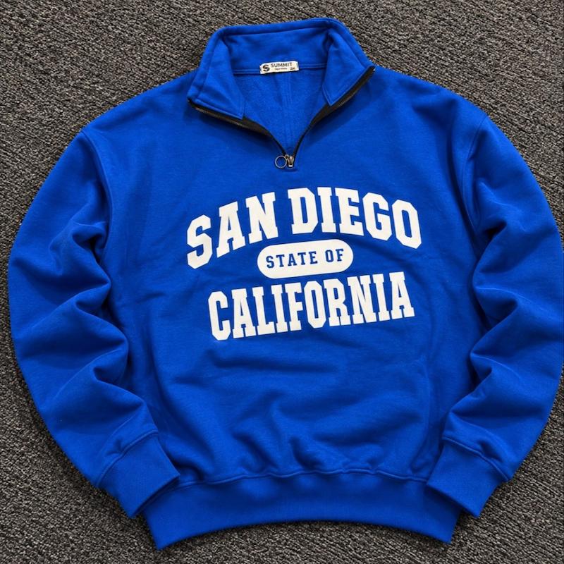 دورس نیم زیپ SANDIEGO رنگ آبی