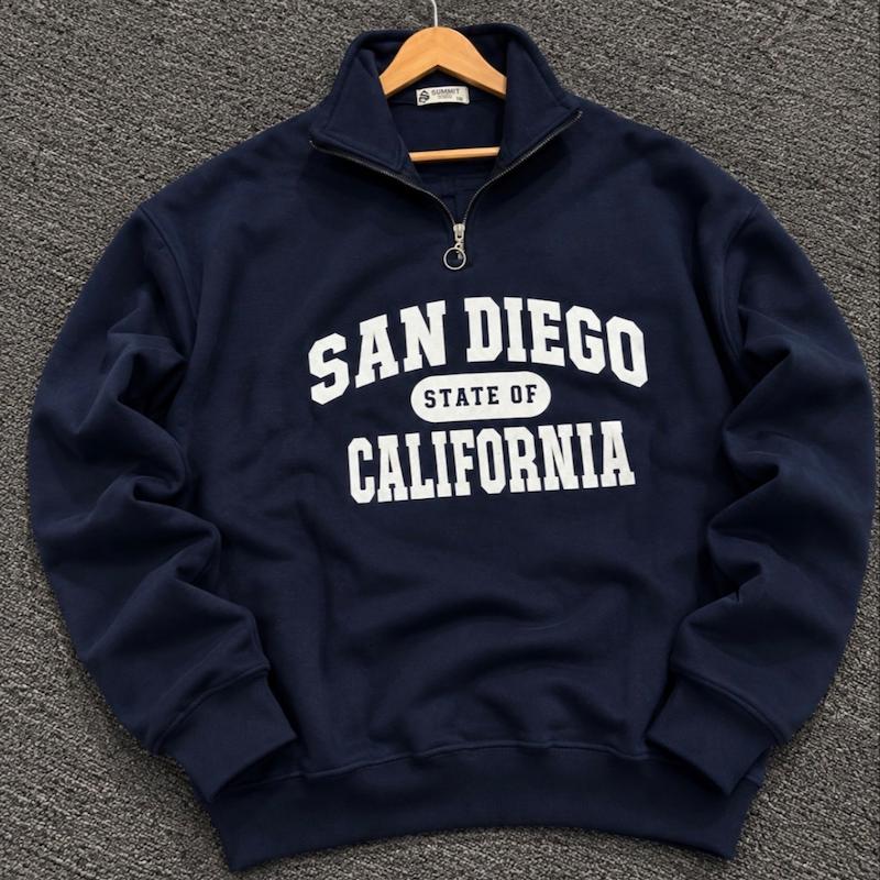 دورس نیم زیپ SANDIEGO رنگ طوسی