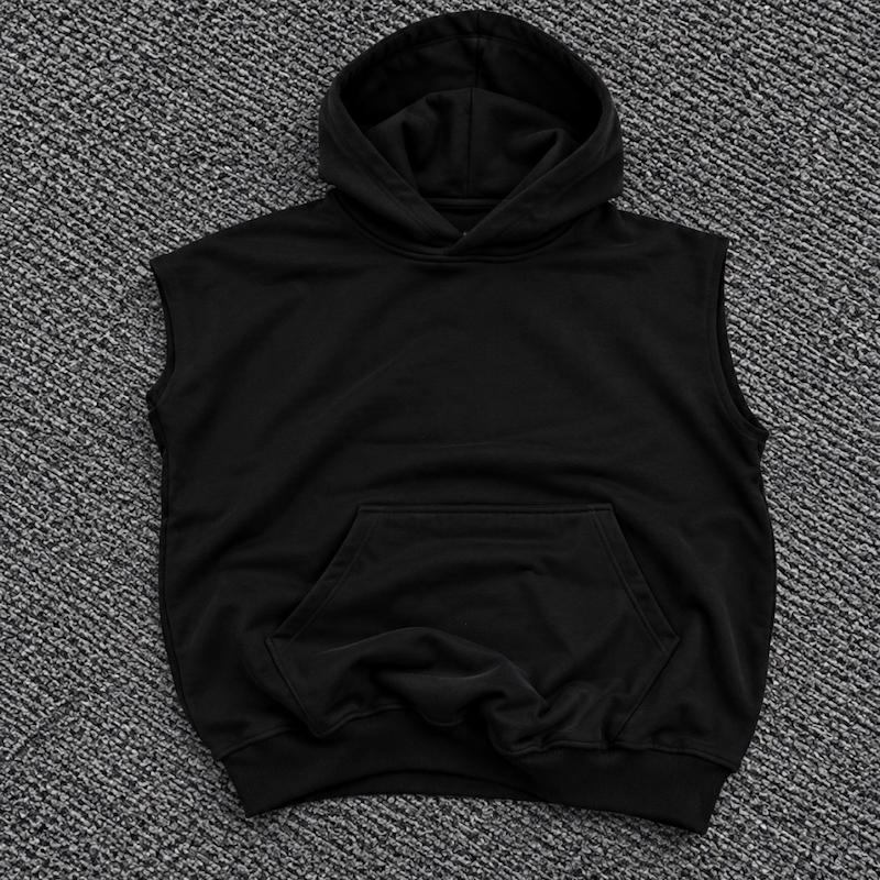 وست کلاه دار ساده رنگ سفید
