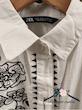 شومیز سفید گلدوزی اورسایز ZARA