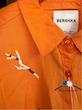 شومیز نارنجی گلدوزی Bershka