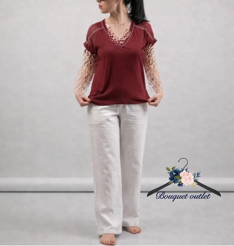شومیز زرشکی BRÉAL