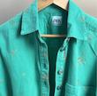 کت کراپ سبز گلدوزی Zara