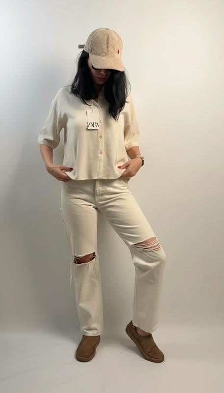 شومیز کرم ZARA