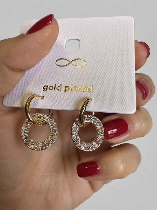 گوشواره روکش طلا برند infinity ♾️ 