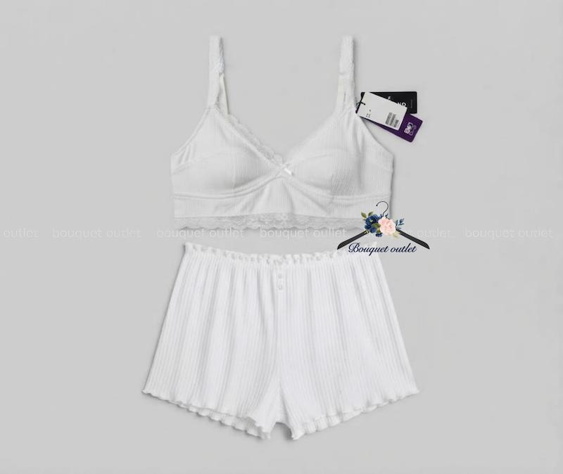 ست نیم تنه و شورتک راحتی برند H&M
