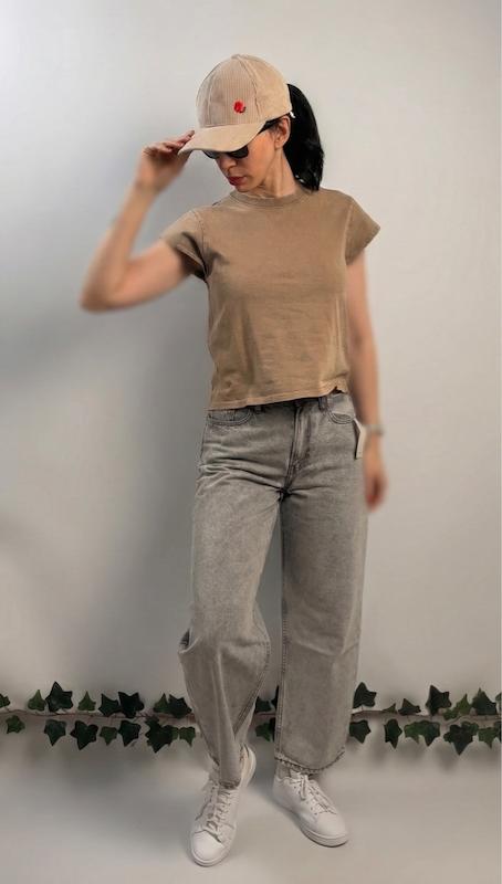 تیشرت زارا خاکی تیره