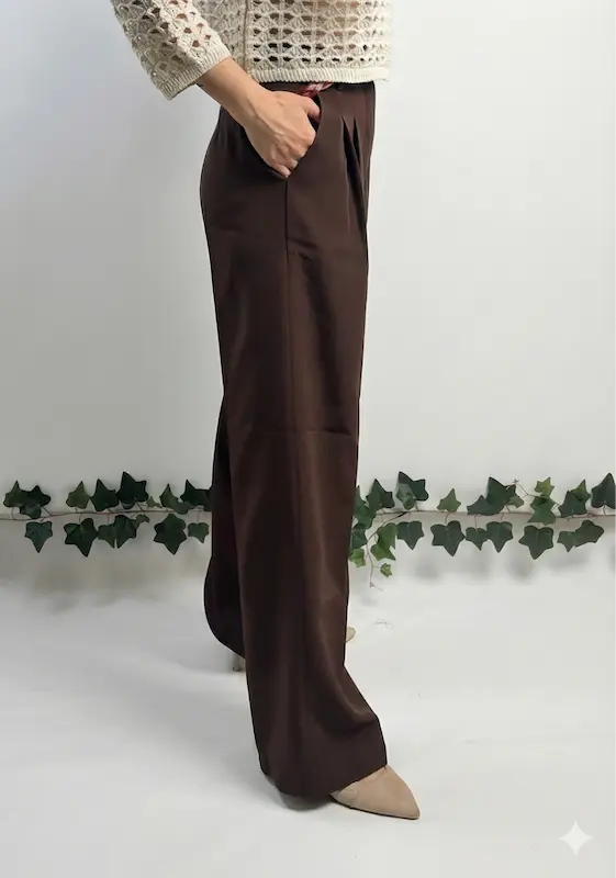 شلوار پارچه ای قهوه ای