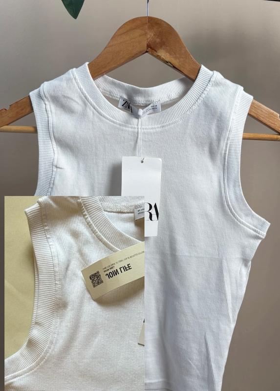 تاپ سفید زارا