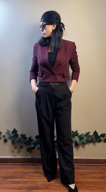 کت مجلسی زرشکی استرادیواریوس