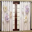 پرده مدل مخمل پانچی طرح گل سه بعدی کد 4757T2 سایز 200x140 سانتی متر