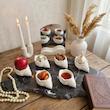مجموعه ظروف هفت سین 9 پارچه مدل صدف گوش ماهی